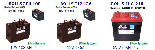 Rolls μπαταρίες, φωτοβολταικό σύστημα, κλειστού τύπου marine series 4000, 5000, ROLLS BATTERIES